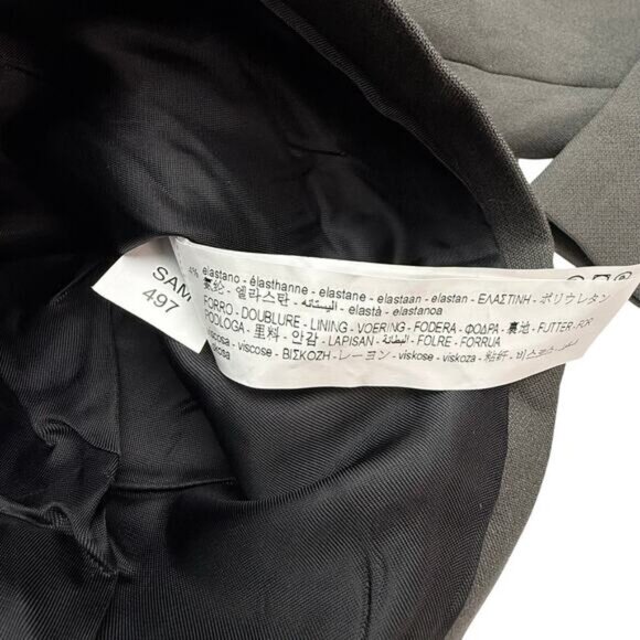 NWT ZARA Crop Blazer with Gold Buttons XS Dark Gray - Picture 10 of 12